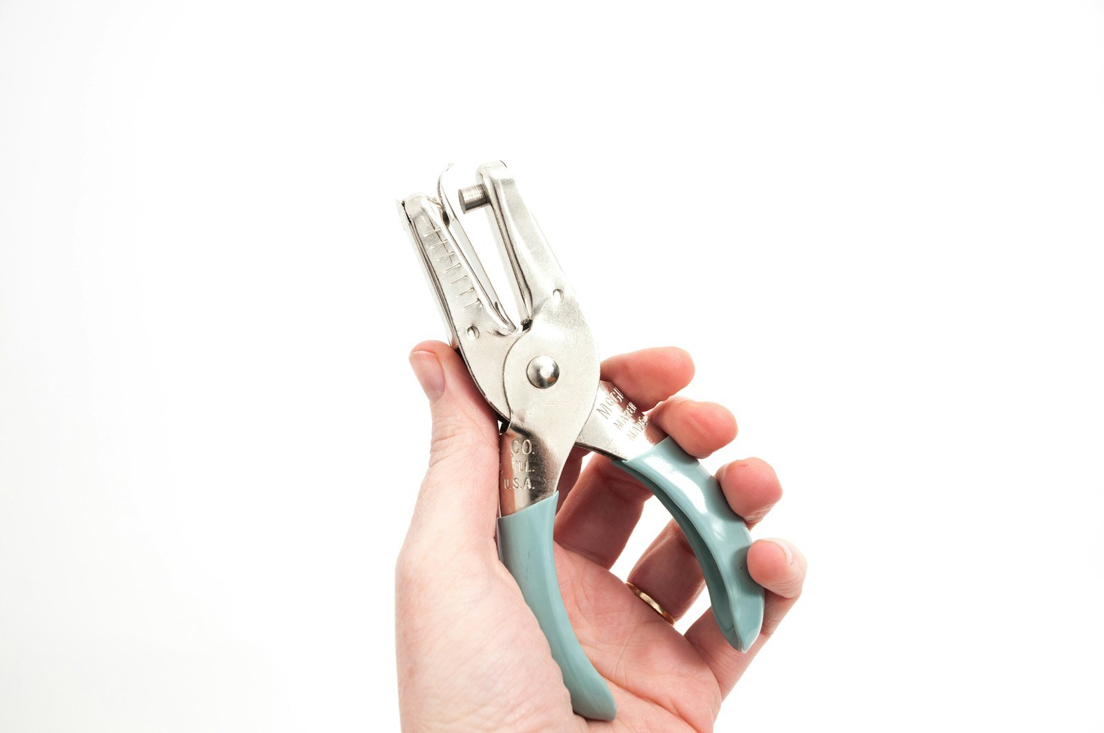 Technician preparing tools for new door installation